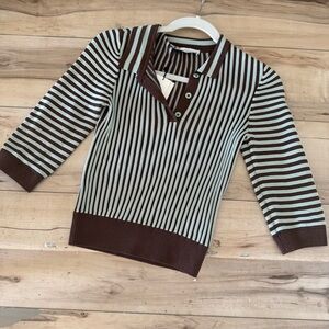 Striped Brown and Cream Sweater